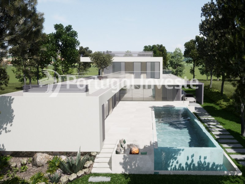 Magnificent plot of land of 1307 m2, with approved Moradia T6 project with ABC: 538.15 m2, Herdade da Aroeira, Almada,