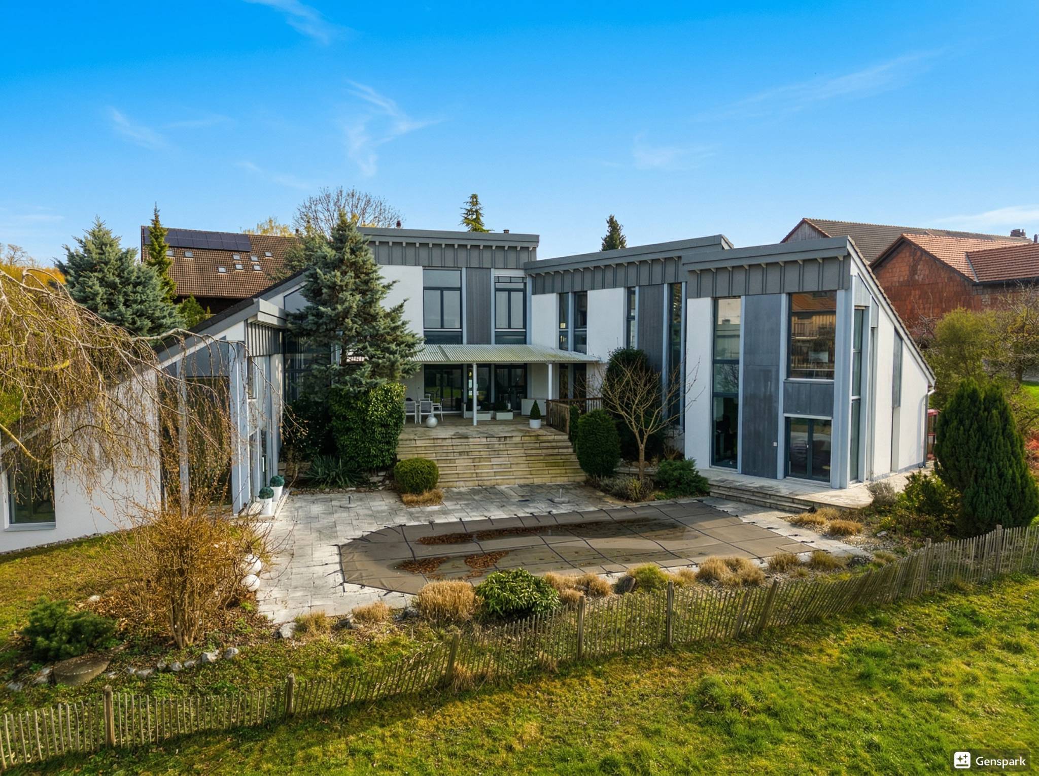 Contemporary 7.5-room architect-designed villa with pool