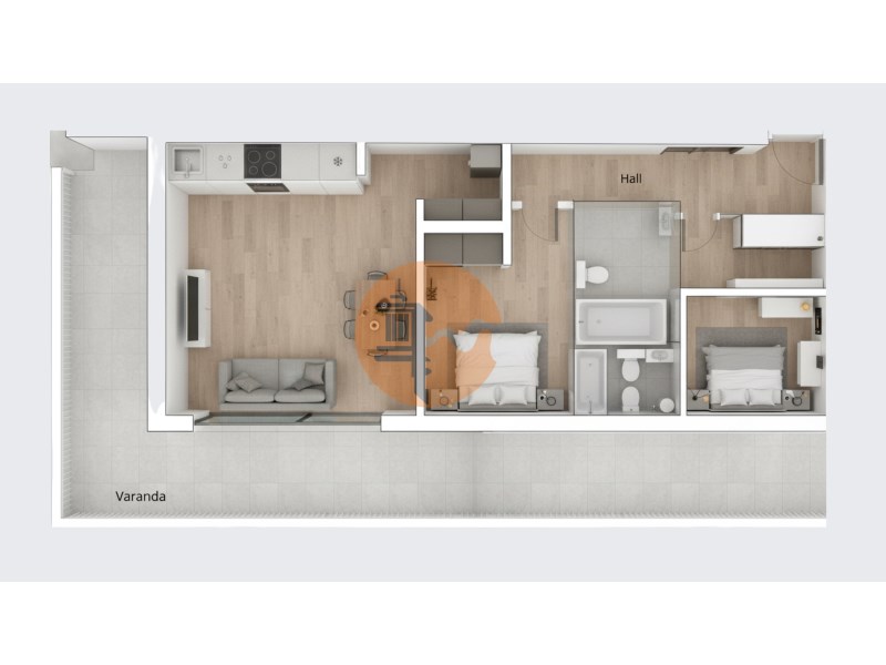2-bedroom flat - 2th floor