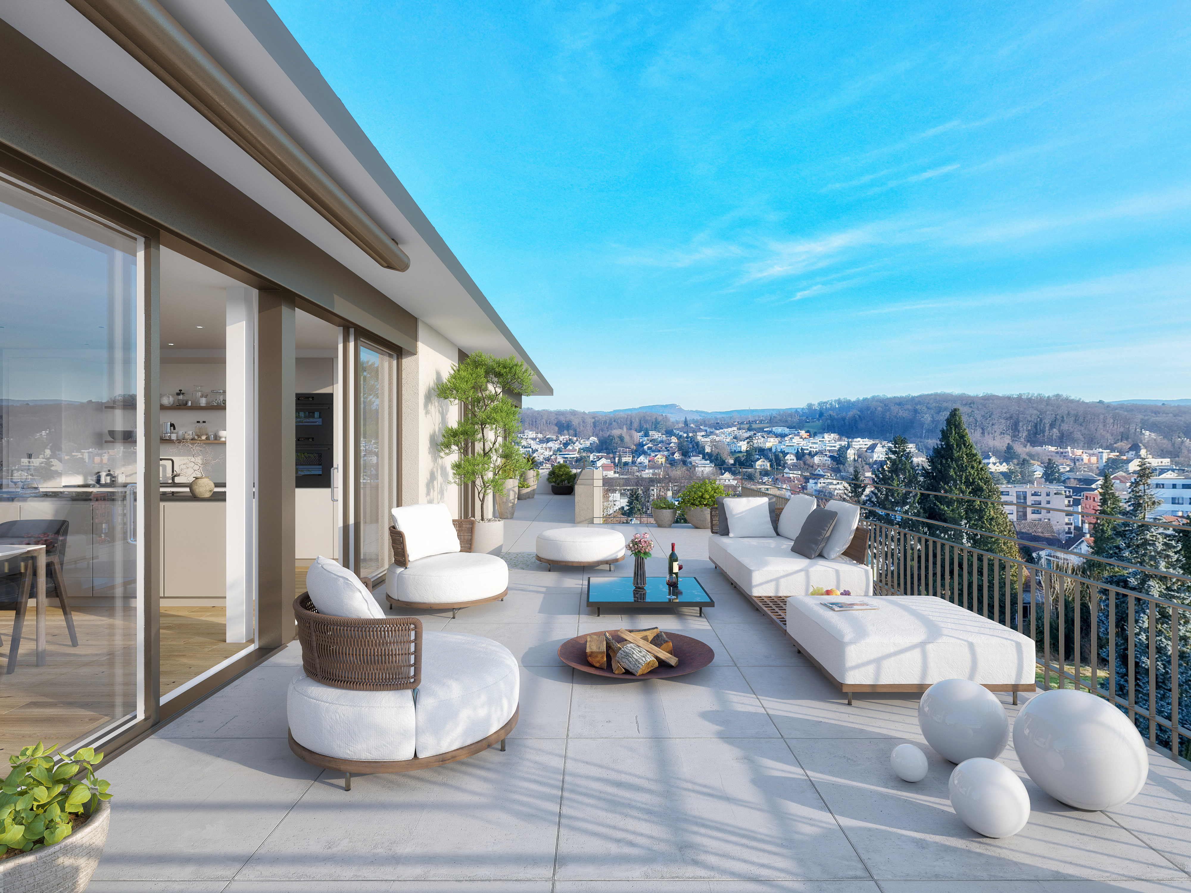 Exquisite attic/maisonette apartment with stunning roof terrace