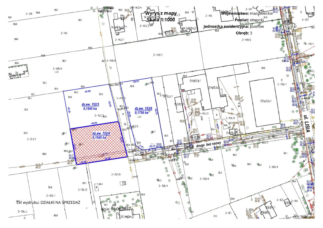 Land Plot for sale, mazowieckie otwocki (Józefów, Poland)