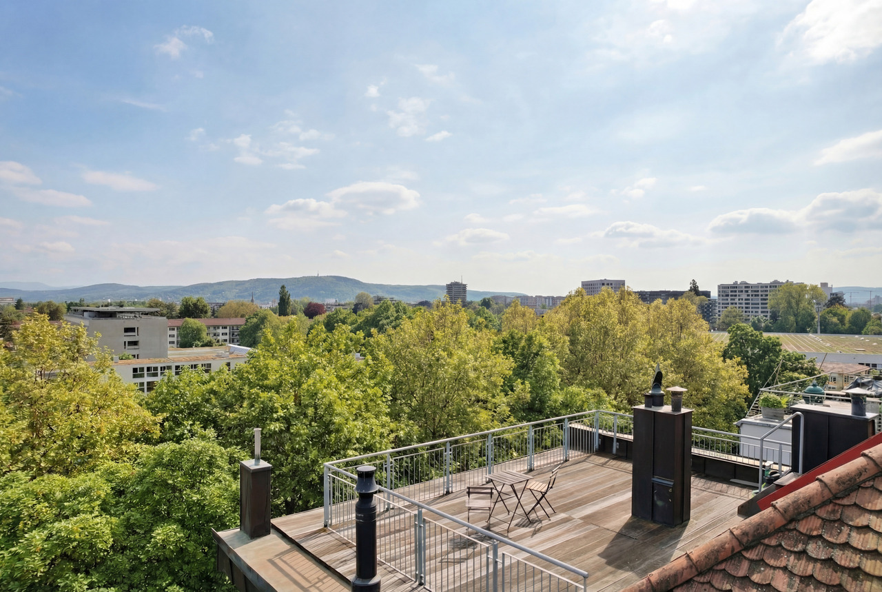 AT THE TOP - UNIQUE PENTHOUSE ABOVE THE ROOFTOPS OF BASEL