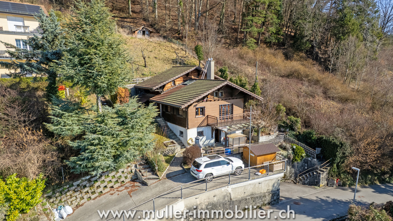 Chalet with exceptional views on building plot in Grandvaux