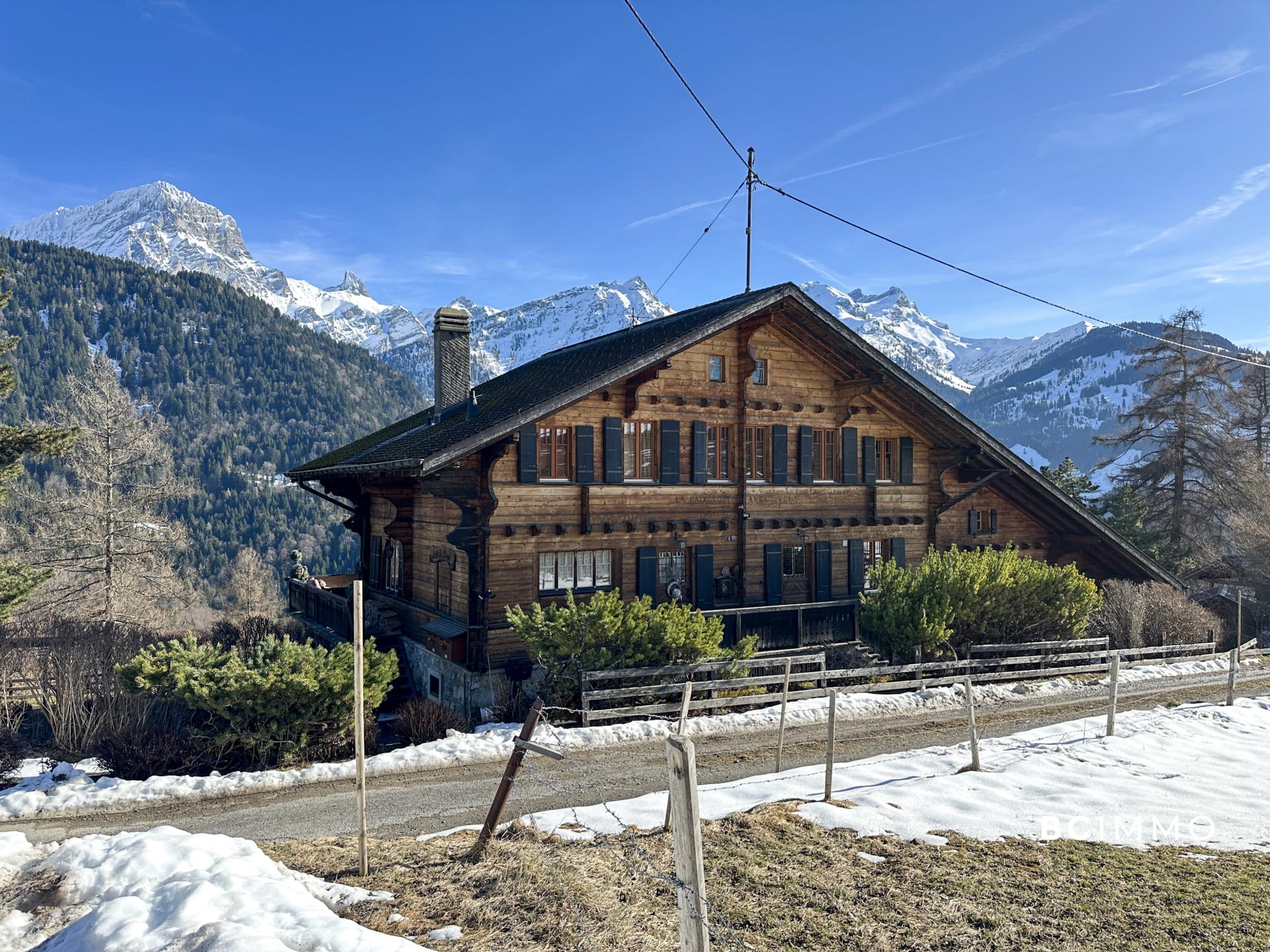 Chalet of 4 apartments enthroned on its magnificent plot