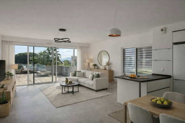 FOR SALE APARTMENT 3 ROOMS LARGE TERRACE RESIDENCE WITH SWIMMING POOL IN THE HEART OF LES ISSAMBRES GARAGE