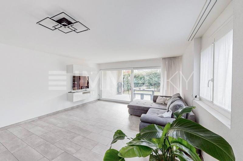 In a quiet and sunny residential area with fenced garden