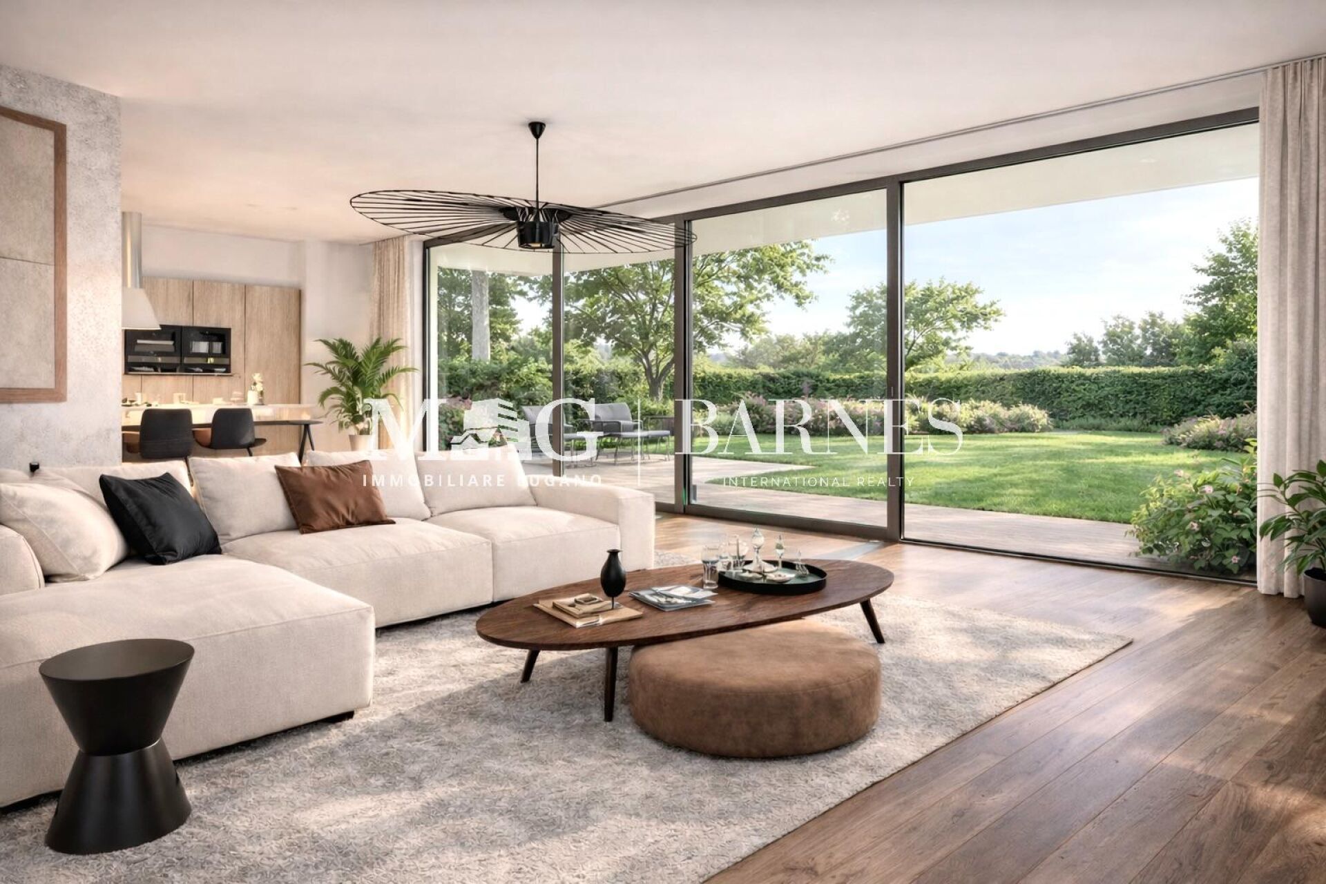 Gentilino, Collina d'Oro - Prestigious 4.5-room apartment with private garden in the Golden Hill Residence, near TASIS