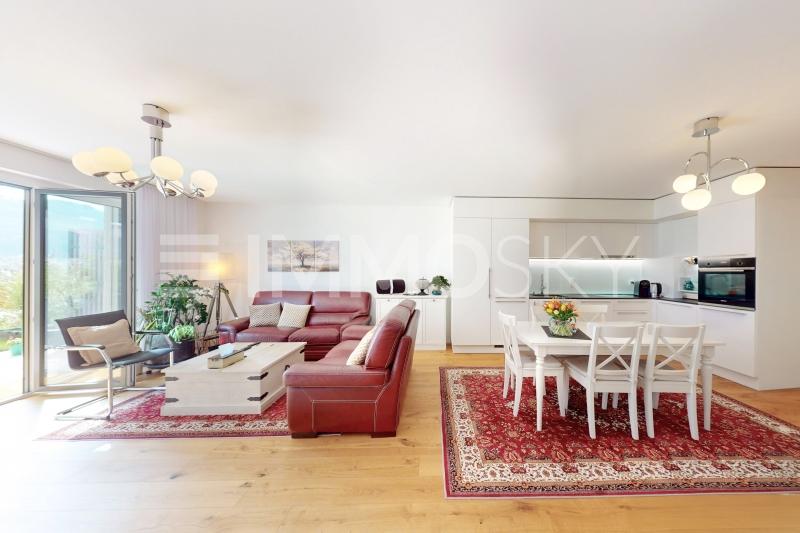 3.5 rooms on the ground floor with double terrace