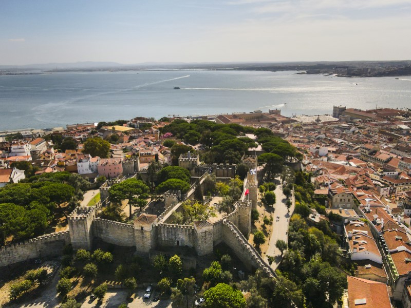 Building in Castle with view over Lisbon
