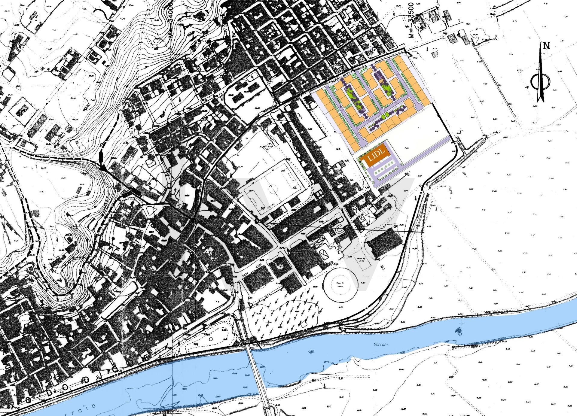 Plot of land for the construction of a multi-family building, Coruche, Quinta das Baleias, next to L