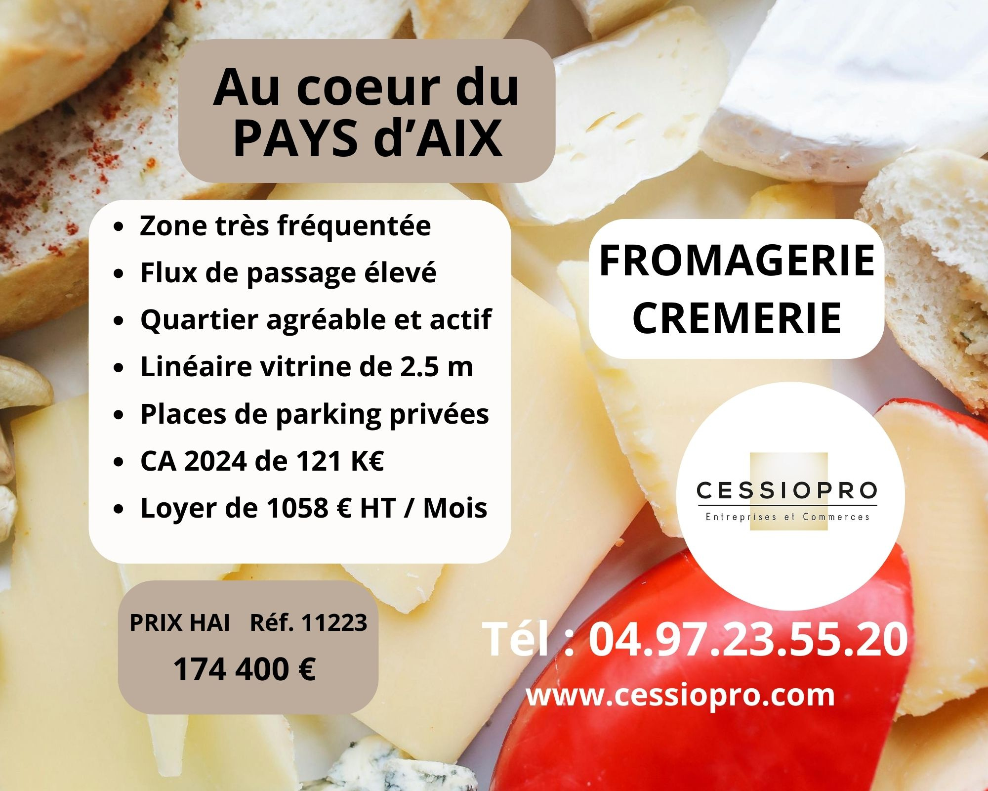 IN THE HEART OF THE PAYS D'AIX, A CHEESE DAIRY AND DAIRY BUSINESS IN THE HEART OF A BUSY AREA