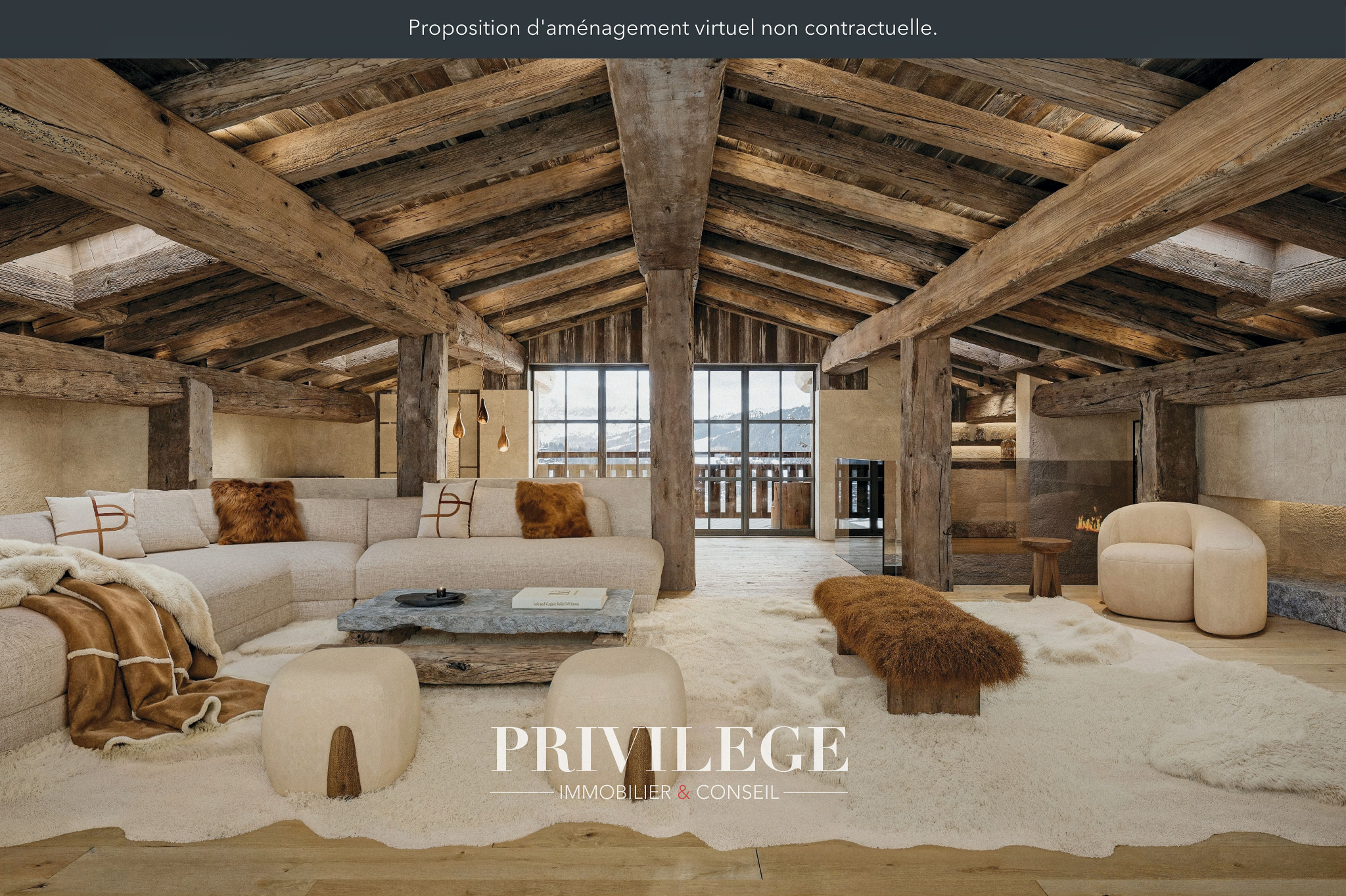 Exceptional Chalet with Swimming Pool and Panoramic View of the Megève Mountains