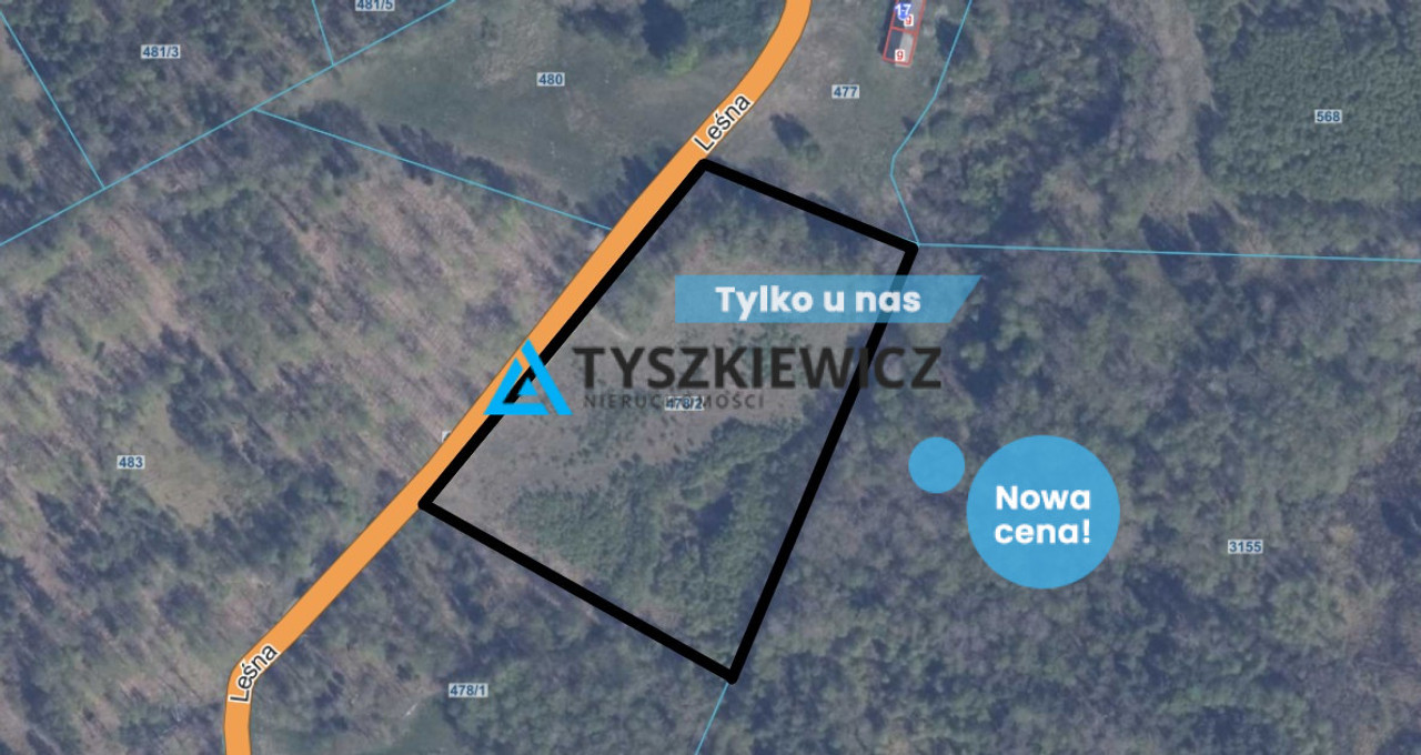 Land Plot for sale, pomorskie kartuski , Leśna (Gmina Żukowo, Poland)