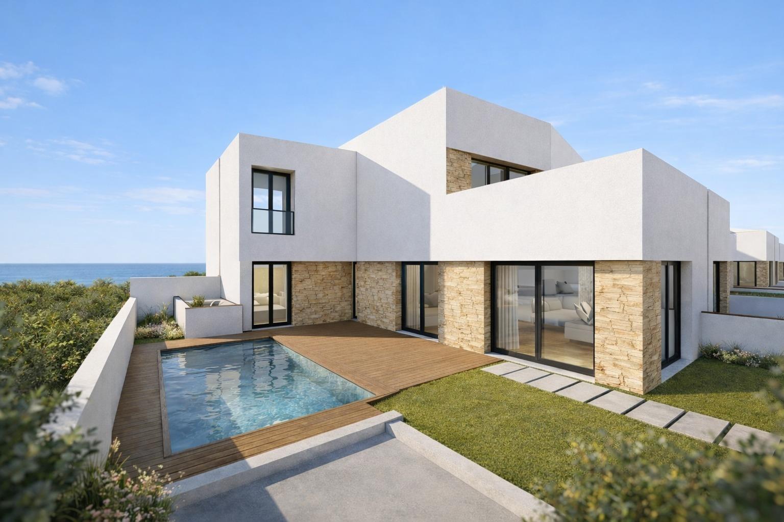 Modern new build semi-detached townhouse with 3 bedrooms for sale in Bigastro.