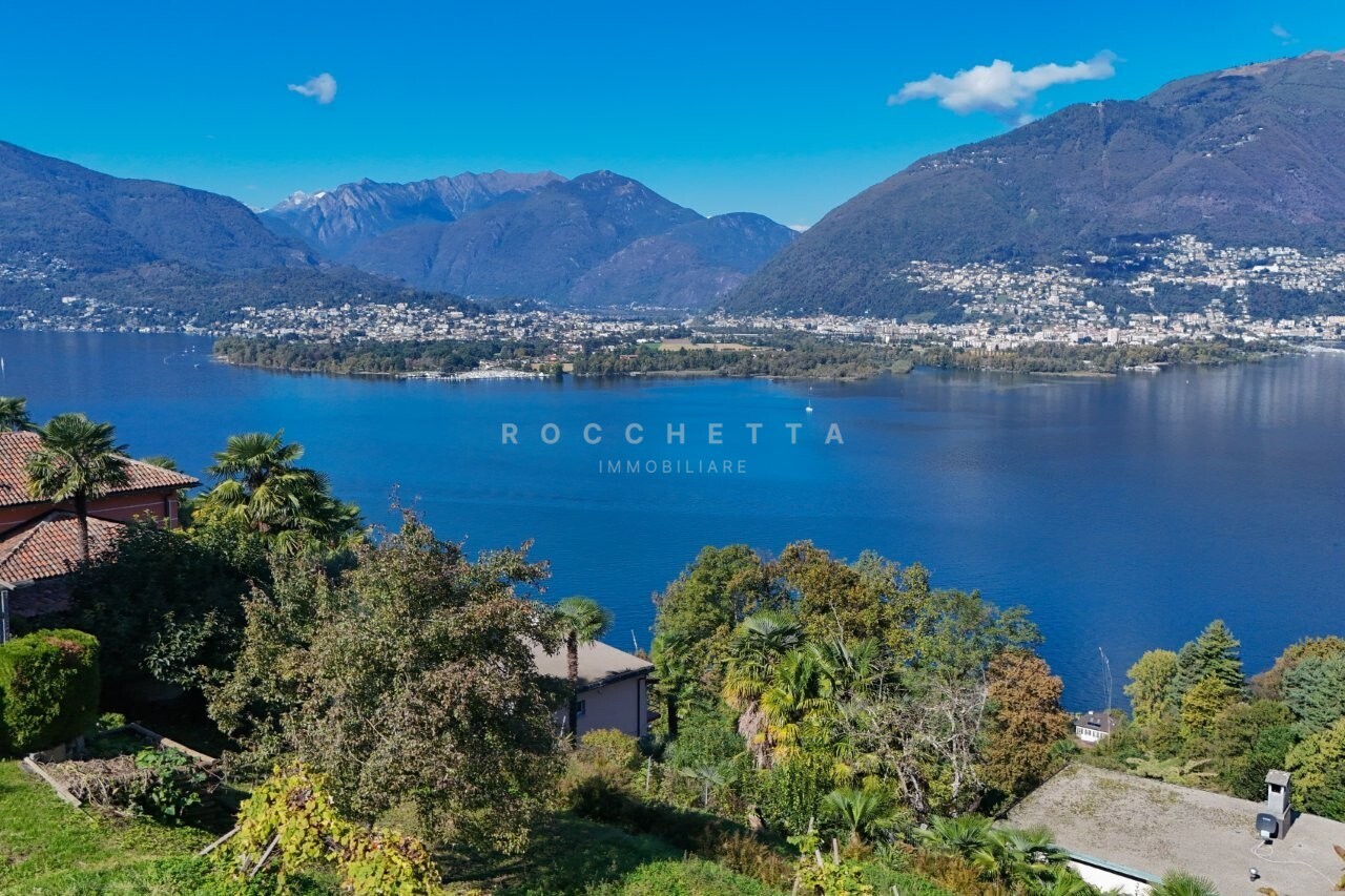Land surrounded by greenery with enchanting views of Lake Maggiore
