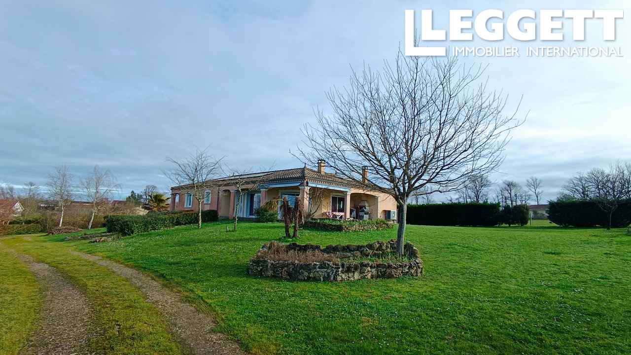 Single-story country house with large garden offering unobstructed views and large basement.