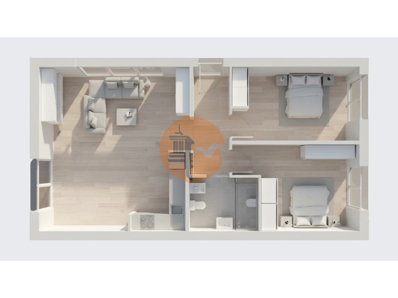 2-bedroom flat - Ground floor