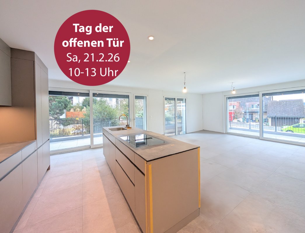 4.5-room apartment on the upper floor with two balconies