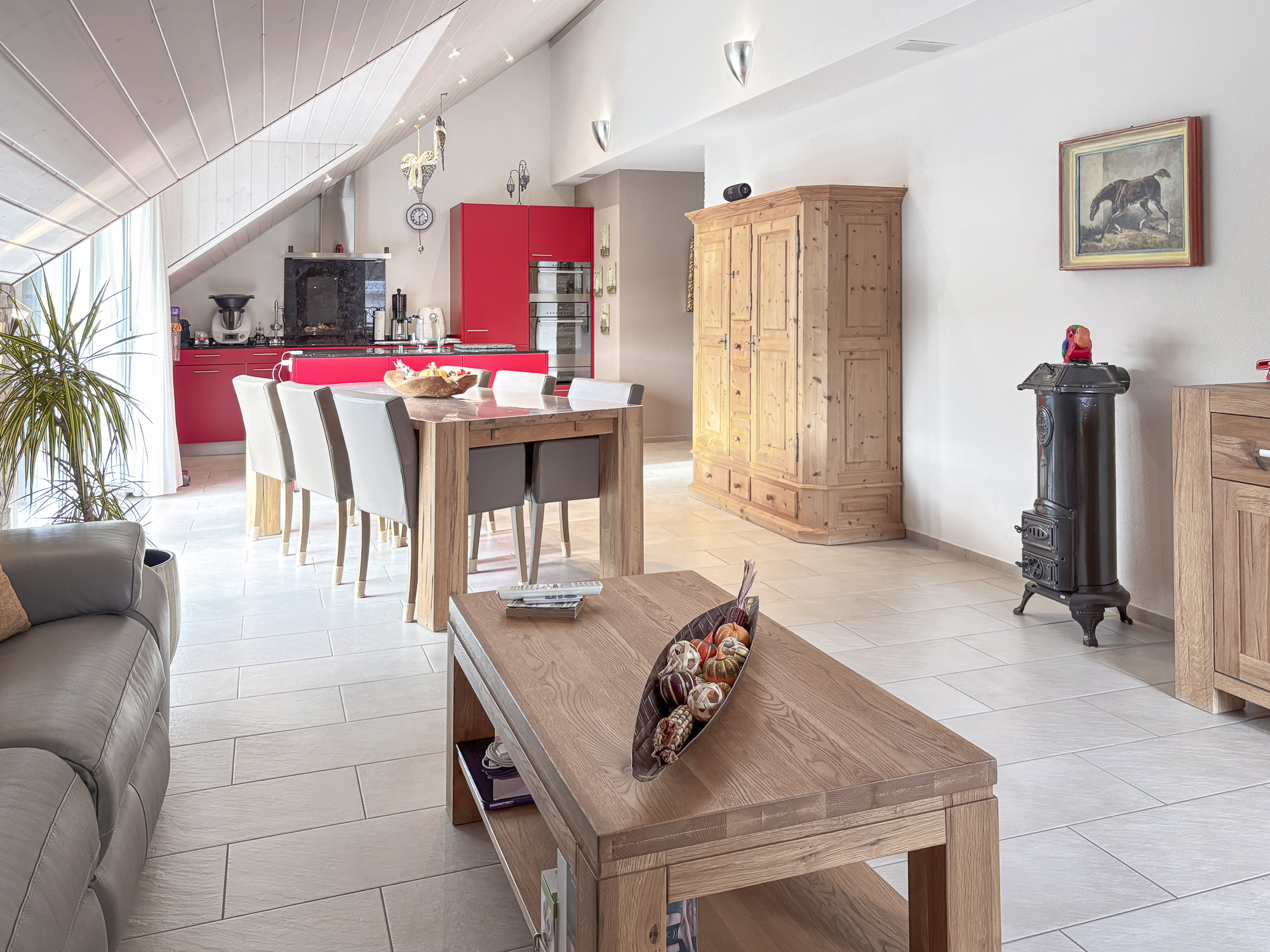 Modern living oasis with sunny terrace