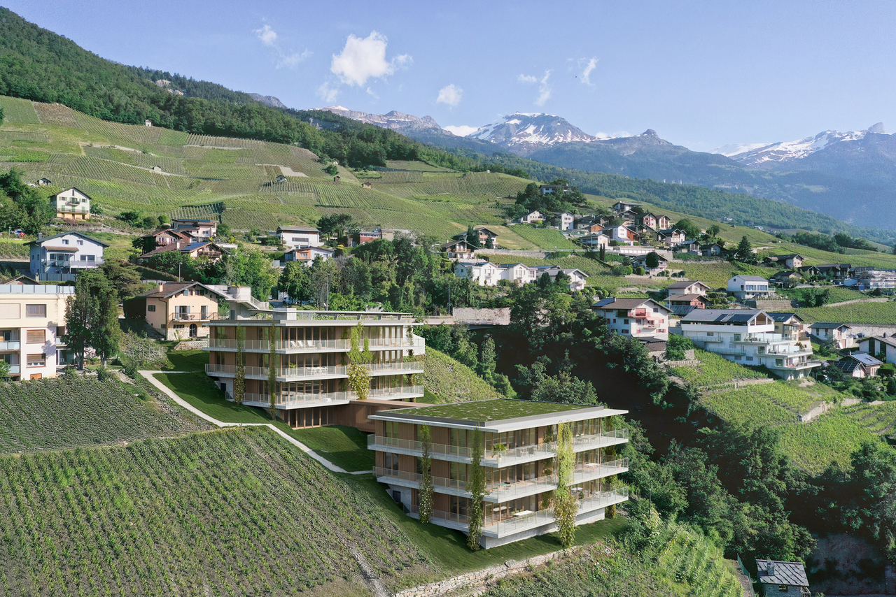 Lot A07 - Spacious new studio apartment 5 minutes from the town of Sierre