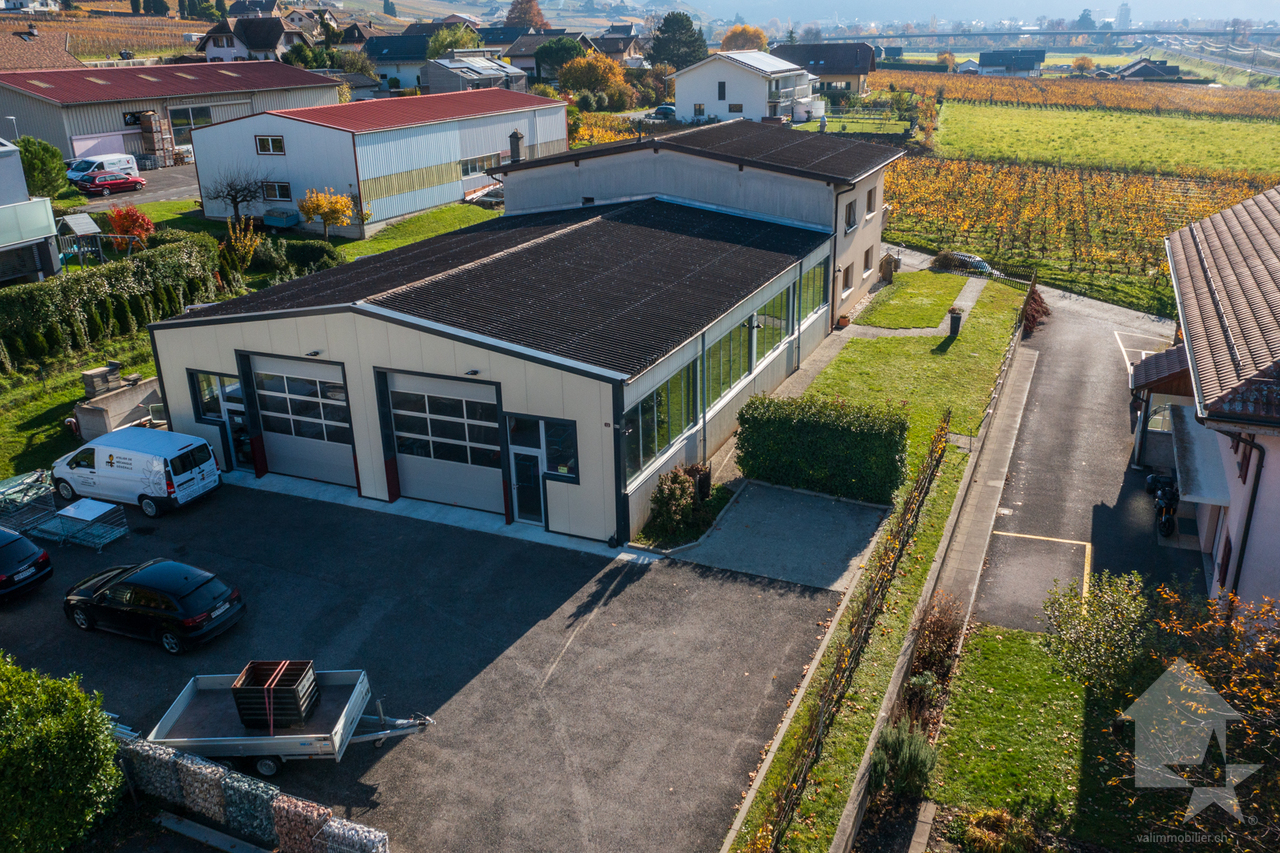 Mixed building with 2 apartments and a workshop