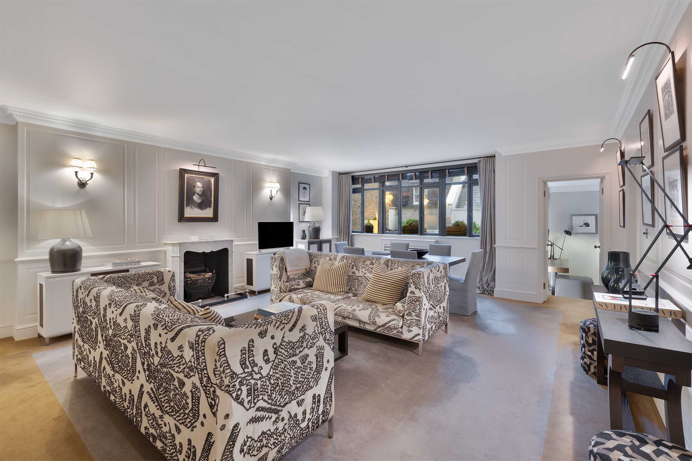 A beautifully proportioned lateral apartment overlooking Cadogan Square