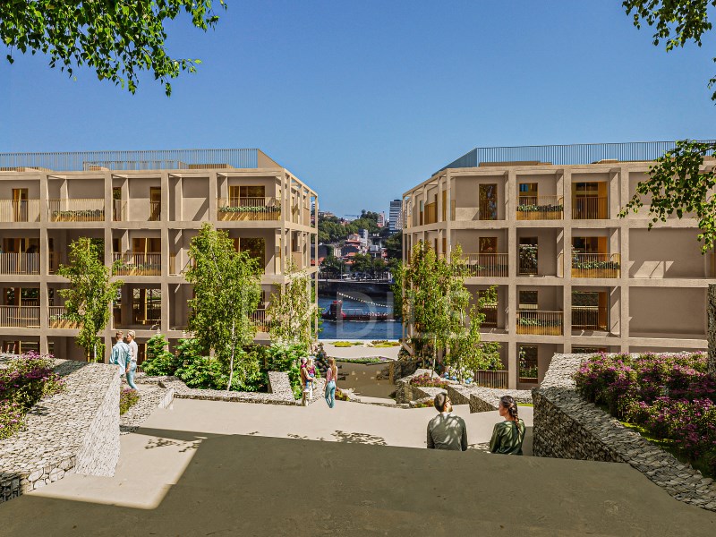 2 bedroom apartment with outdoor area in the most recent development next to the Douro River