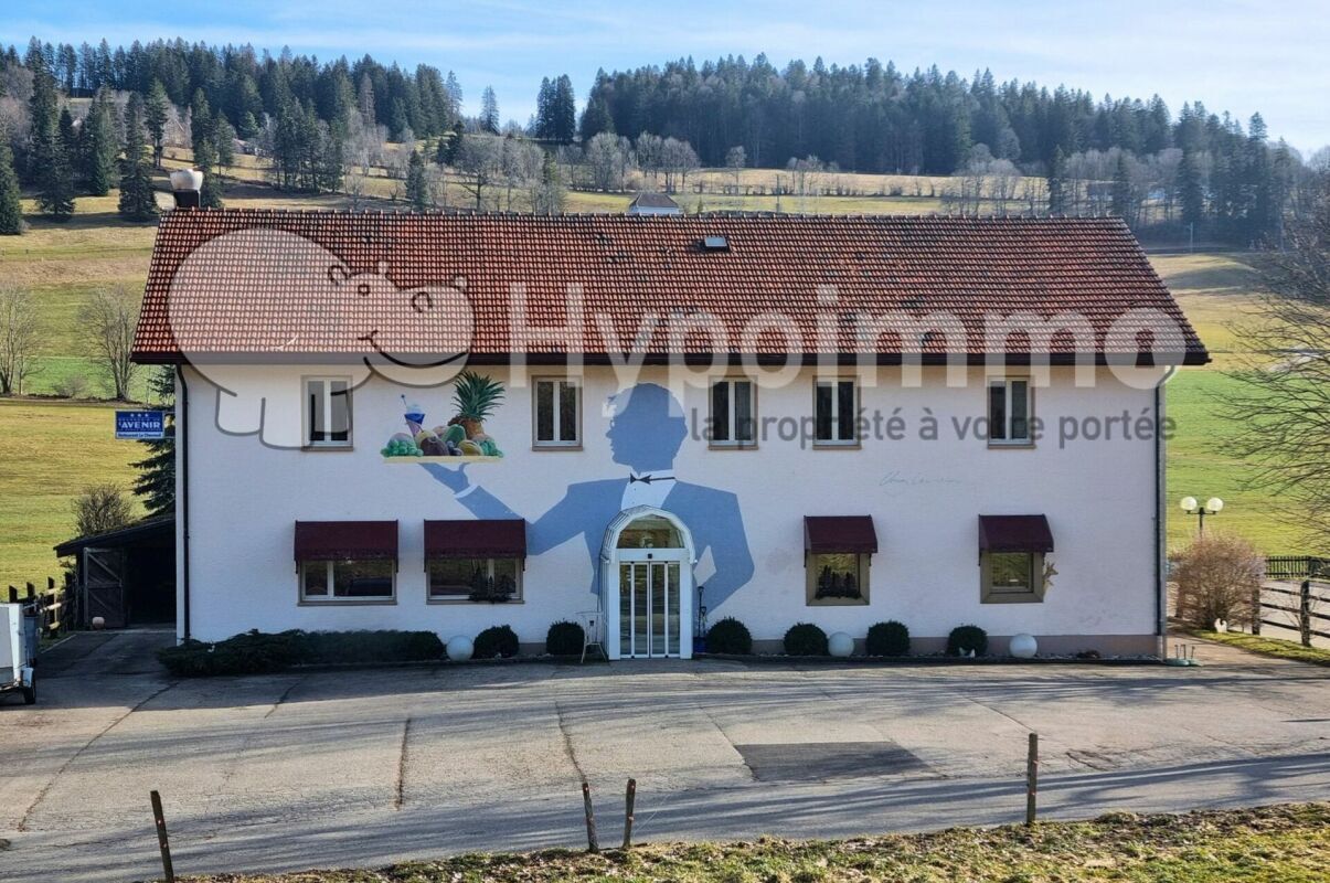 Beautiful building with a renowned restaurant and a 9-room apartment in the middle of nature