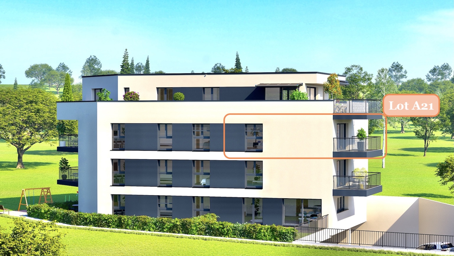 Magnificent 4.5-room apartment with balcony in Attalens