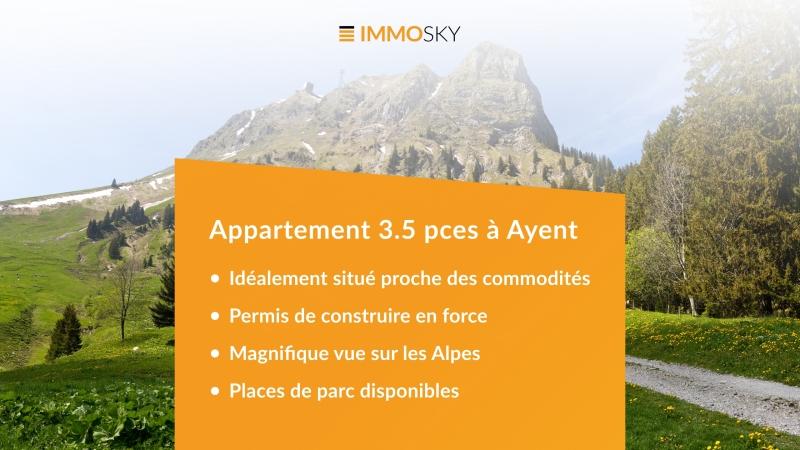 New 3.5 rooms for sale in Ayent