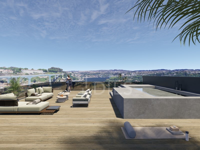 2 bedroom flat with balcony, in a gated community, Vila Nova de Gaia