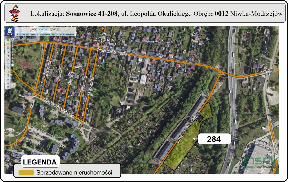 Land Plot for sale, śląskie, Okulickiego (Sosnowiec, Poland)