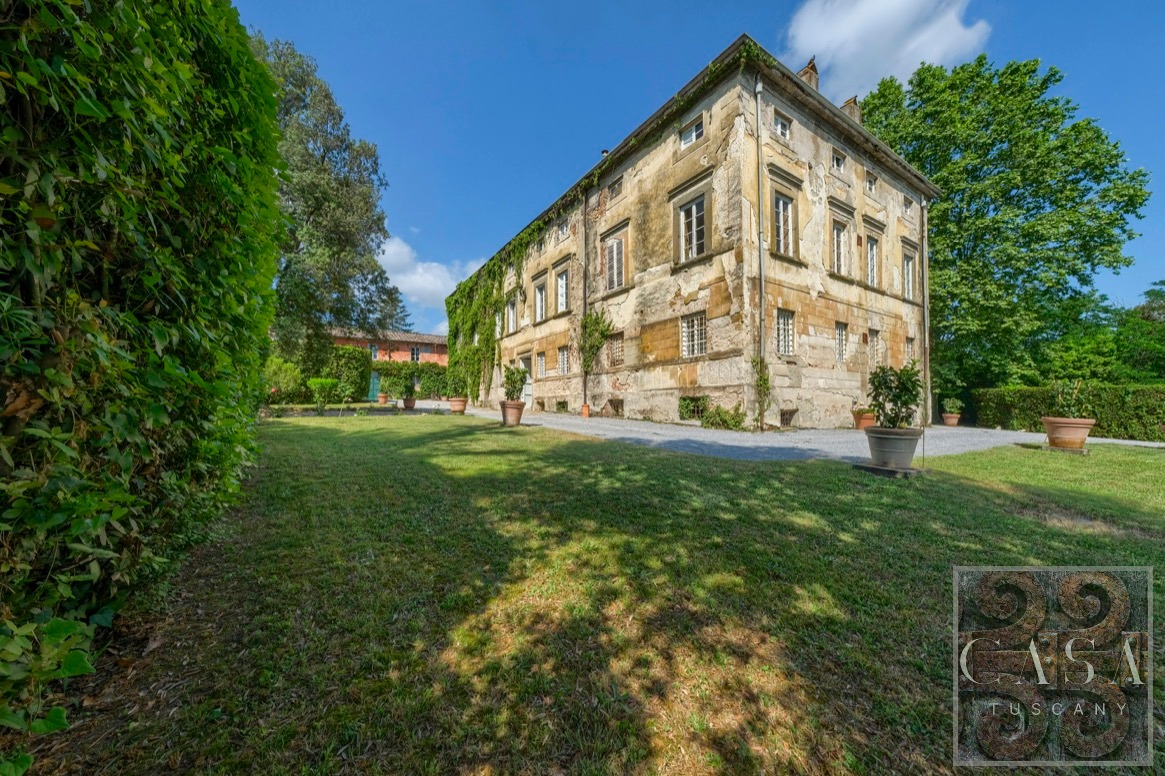18th Century Manor House with Farmhouse, Chapel, Barn + Land near Lucca