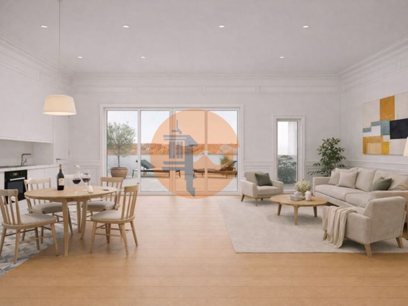 Charming 2-bedroom apartment with 89 sqm in a Pombaline building of great historical value.