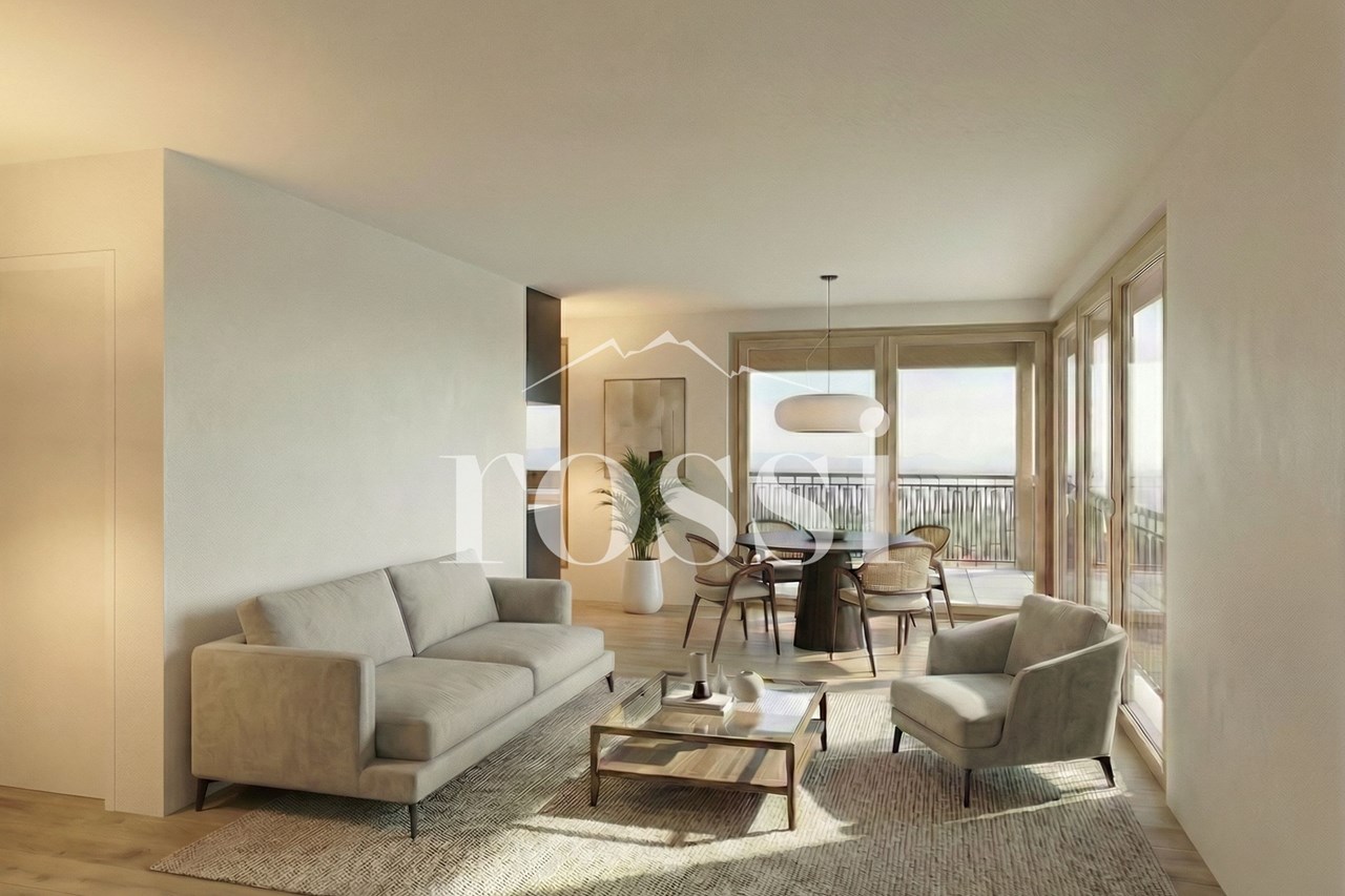 New 2.5 room penthouse apartment with balcony for sale in Cottens