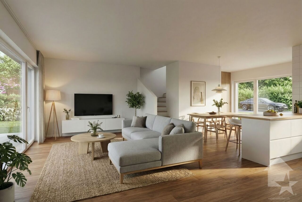 Modern 5.5 room adjoining house in a quiet environment