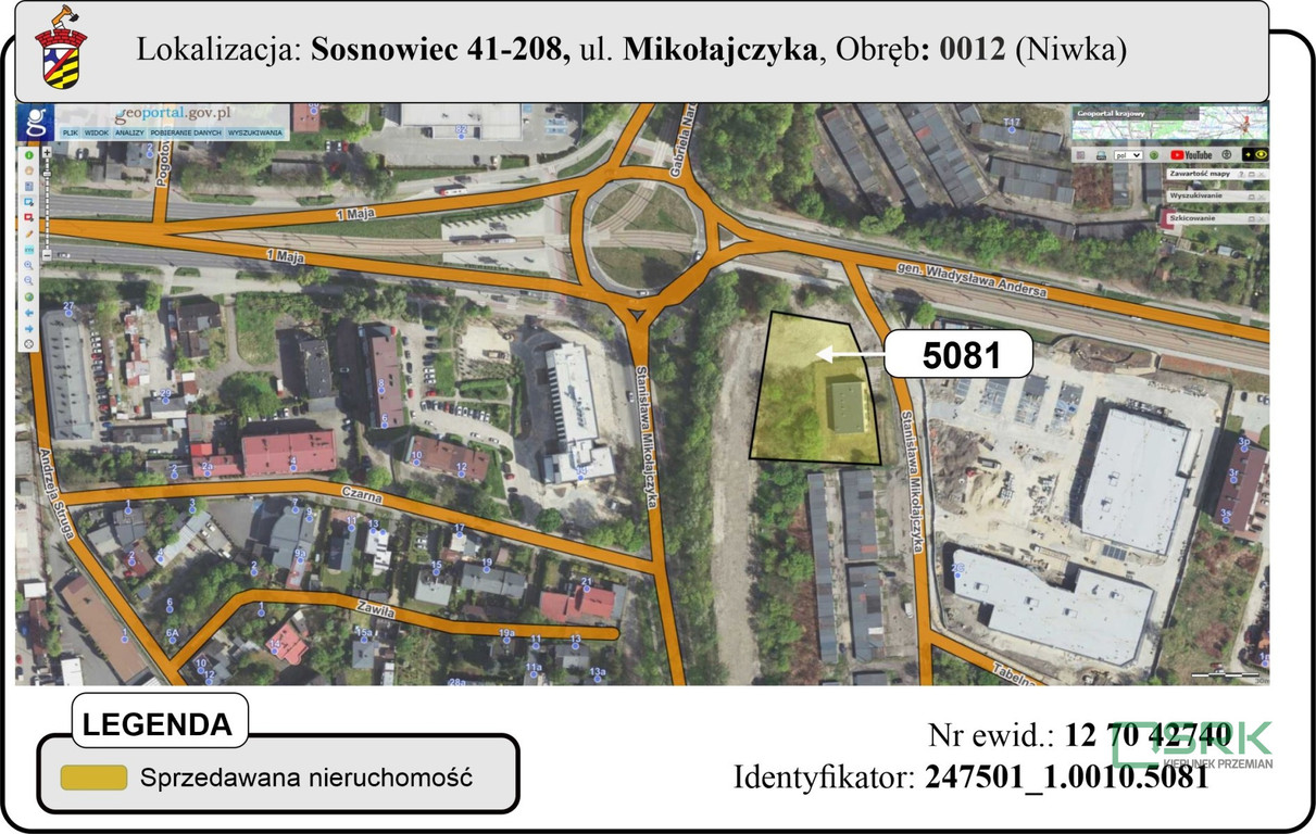 Land Plot for sale, śląskie, Mikołajczyka (Sosnowiec, Poland)