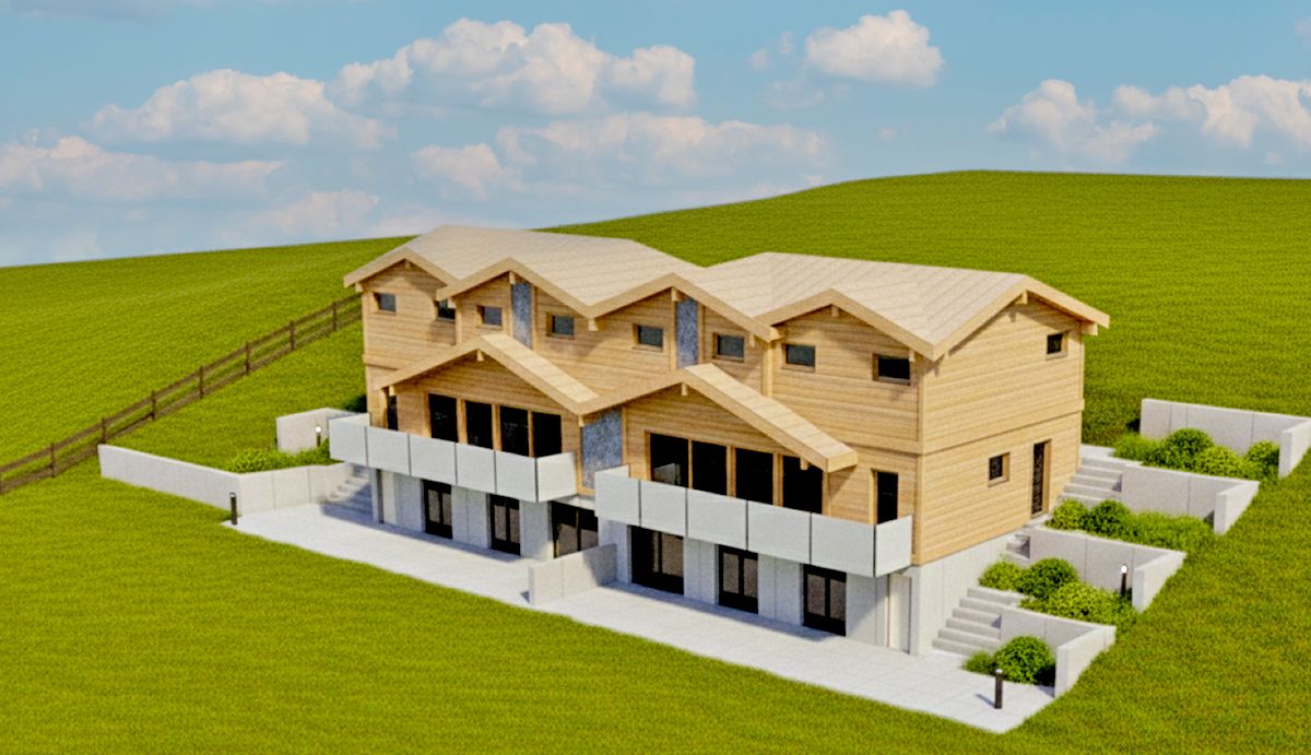 Plot with stunning views for 2 semi-detached villas with permit in force