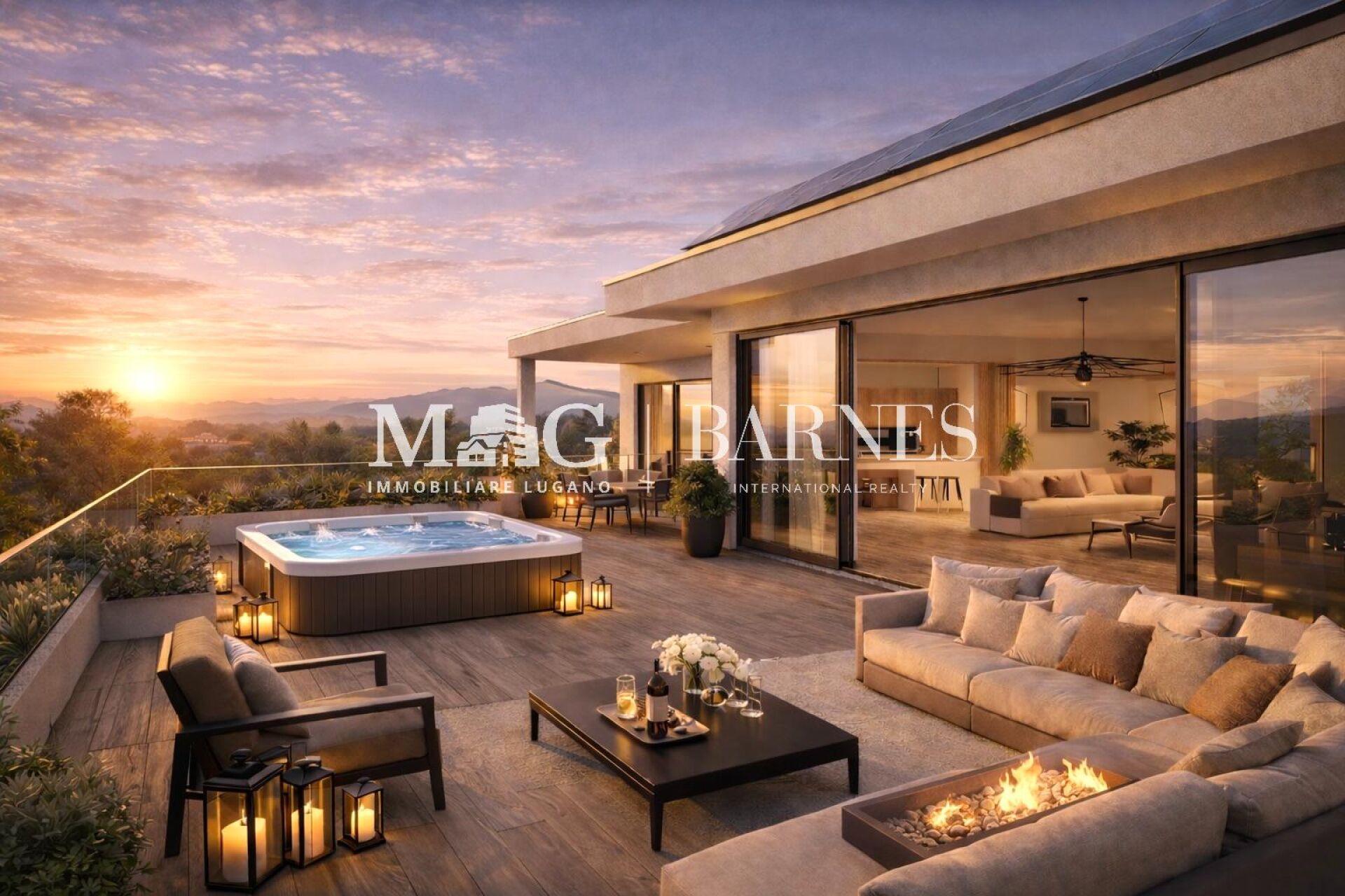 Gentilino, Collina d'Oro - Prestigious 4.5 or 5.5-room penthouse with panoramic terrace in the Golden Hill Residence, near TASIS