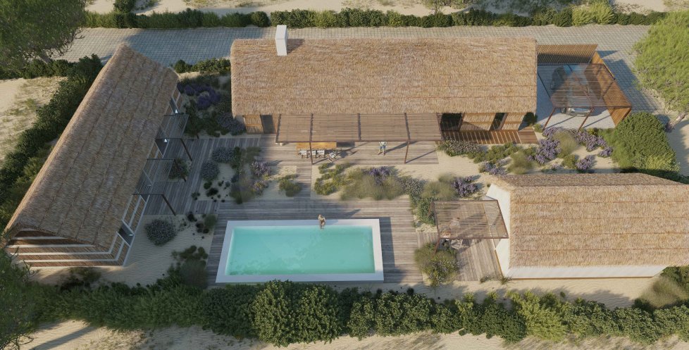 Lot 2 has an area of 802 m², with a construction capacity of up to 320 m²,