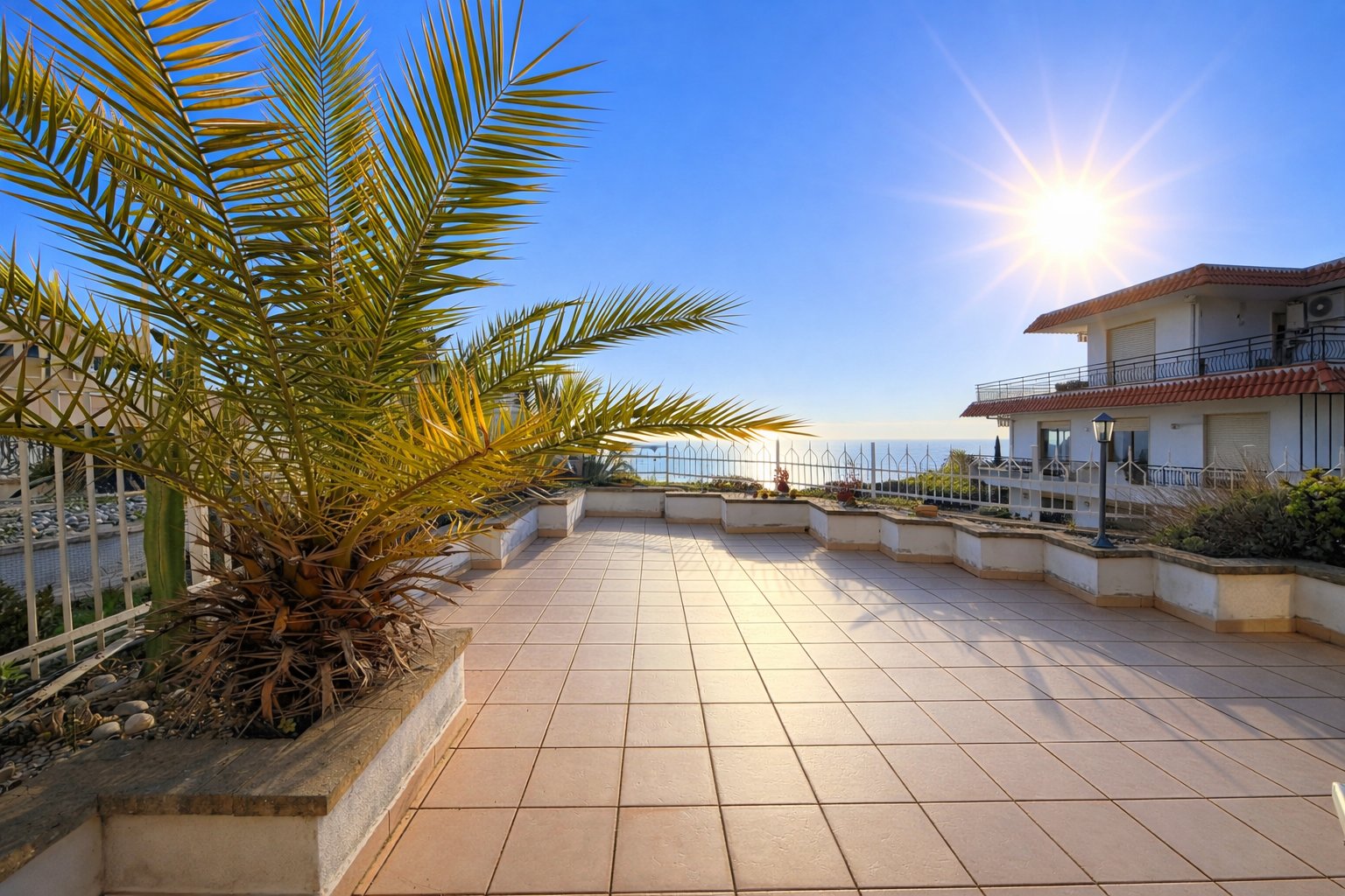 Two-room apartment with sea view and large terrace in Sanremo
