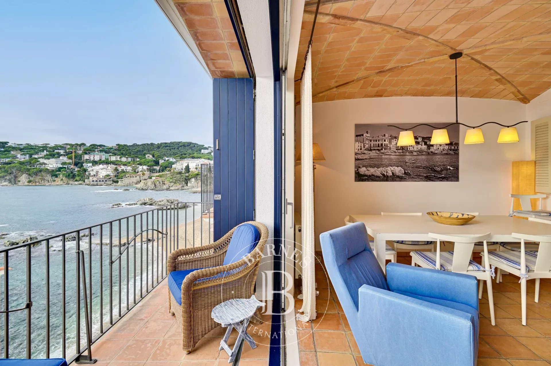 Unique Mediterranean-style house on the seafront on the exclusive beach of Calella de Palafrugell, Costa Brava.