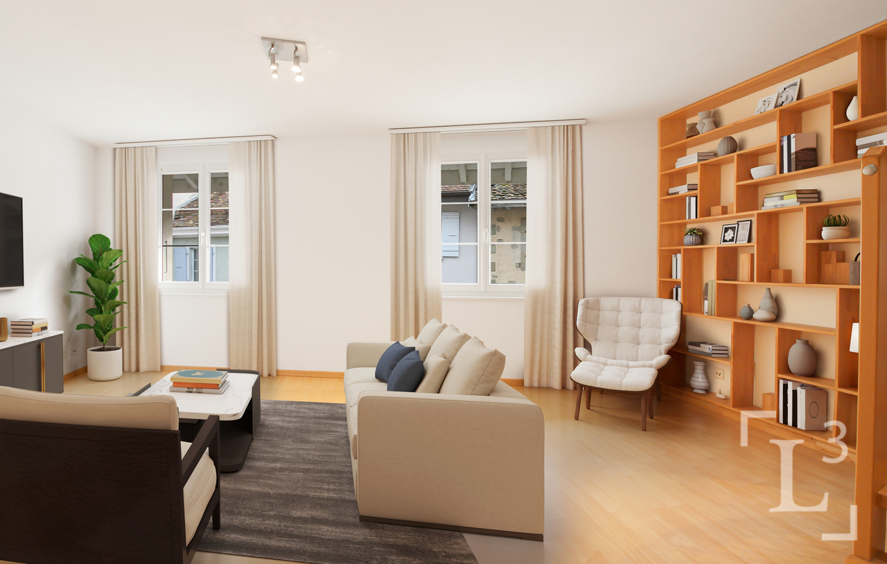 Duplex in an attic in the heart of the old town, 100m from the lake!