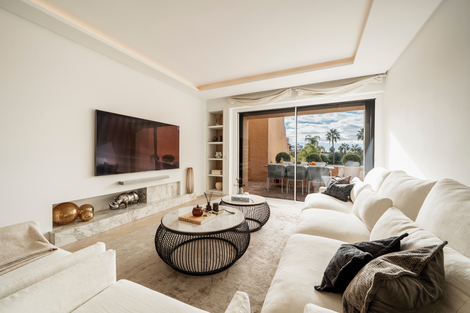 Modern Coastal-Inspired Duplex Penthouse in Gated Community