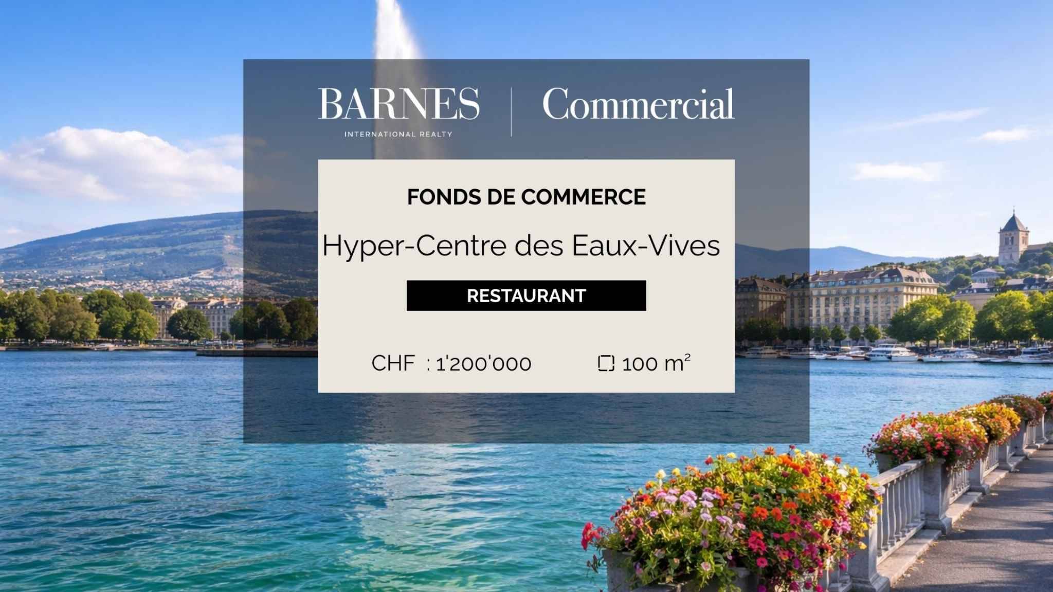 Business - restaurant - hyper-centre Eaux-Vives