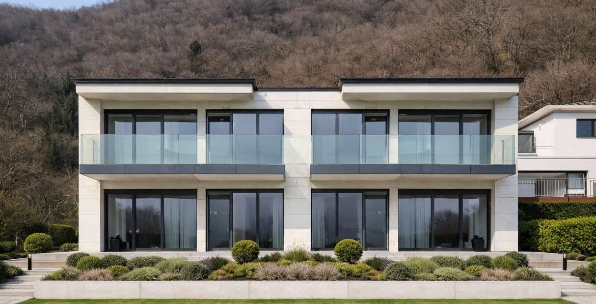 Modern new construction villa with private garden