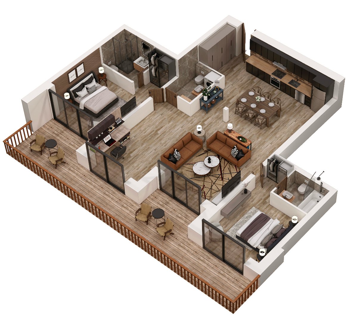 New 3.5 room apartment of high standing as a main residence.