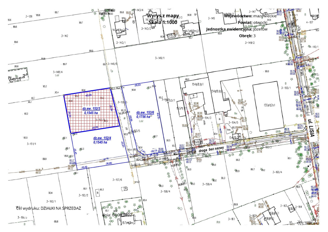 Land Plot for sale, mazowieckie otwocki (Józefów, Poland)